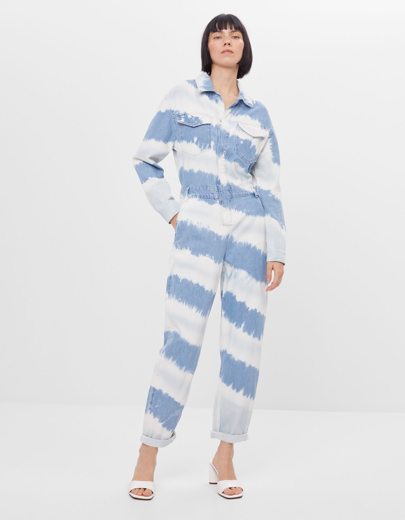 Tie-dye denim playsuit - Playsuits 