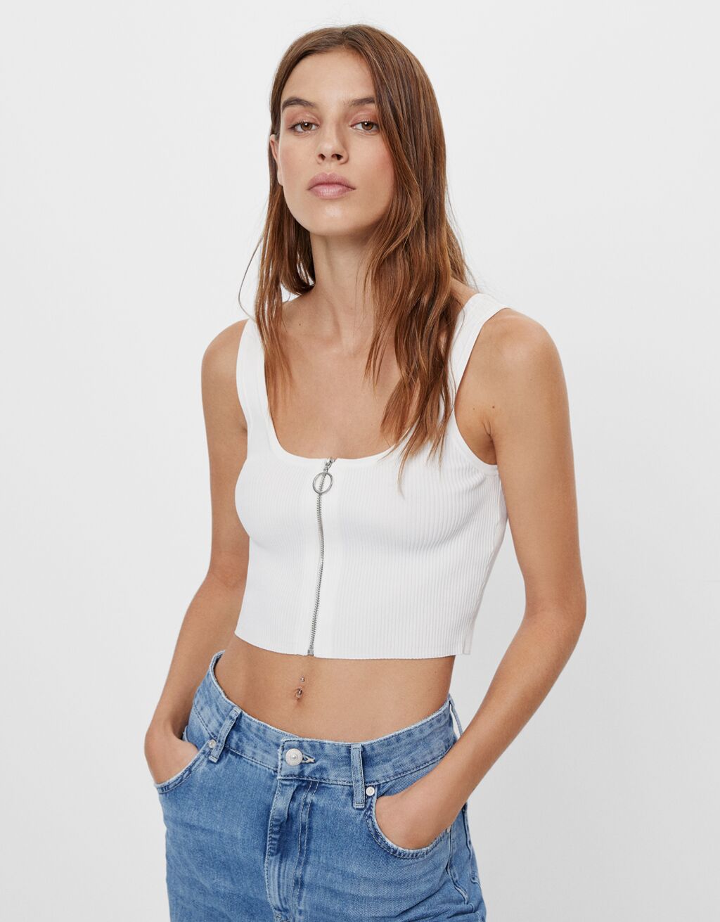 crop top zip up