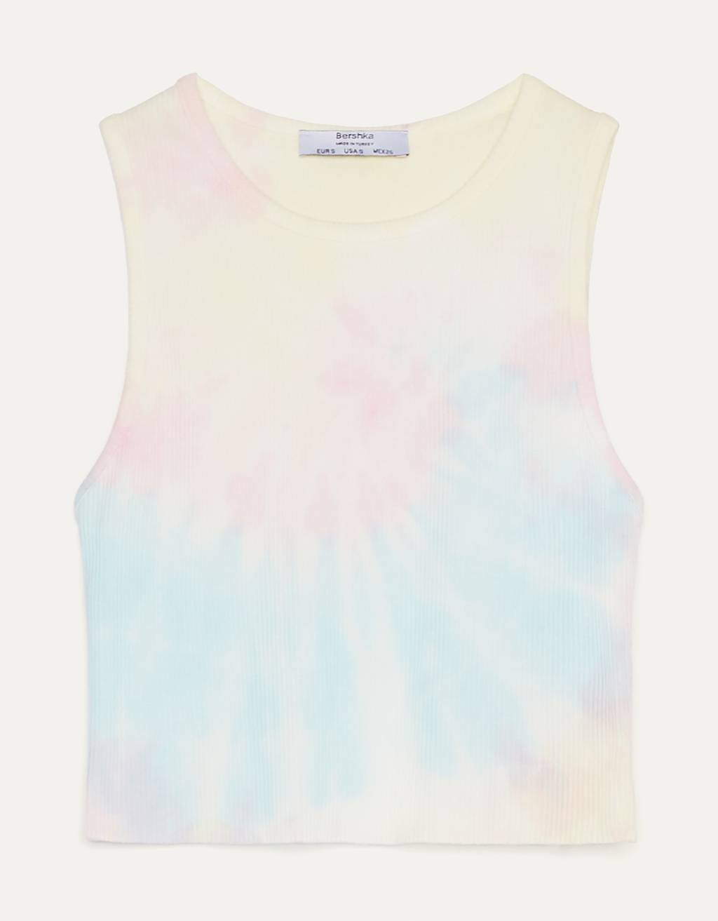 Tie Dye Crop Top T Shirts Bershka Spain
