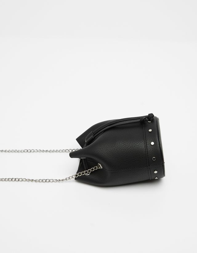 zara studded bucket bag