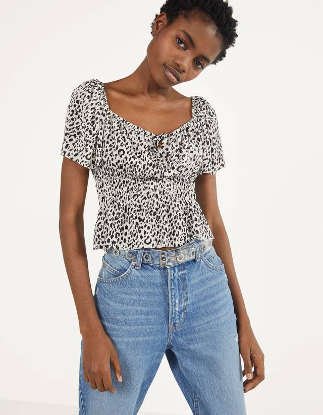 Cinturón transparente con eyelets - Mujer | Bershka