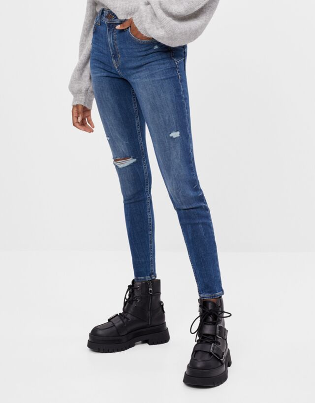 Jeans Push up Skinny - Denim - Mujer | Bershka