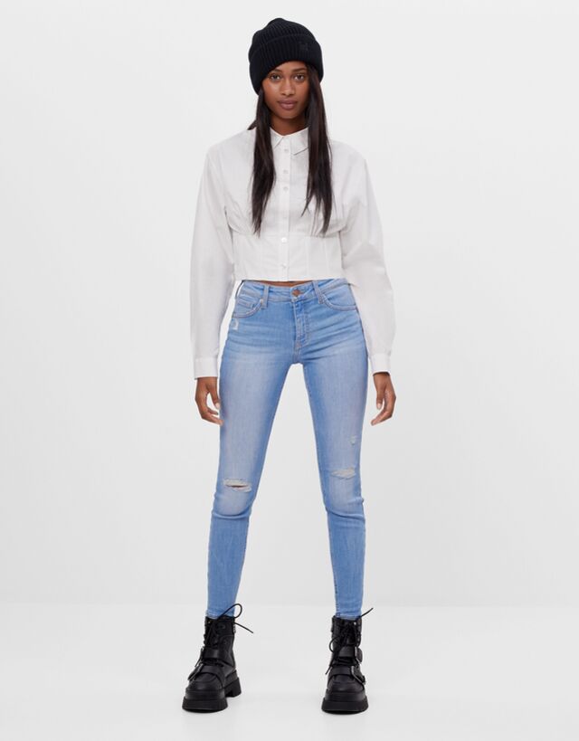 Stretchy push up jeans - Denim - Woman 