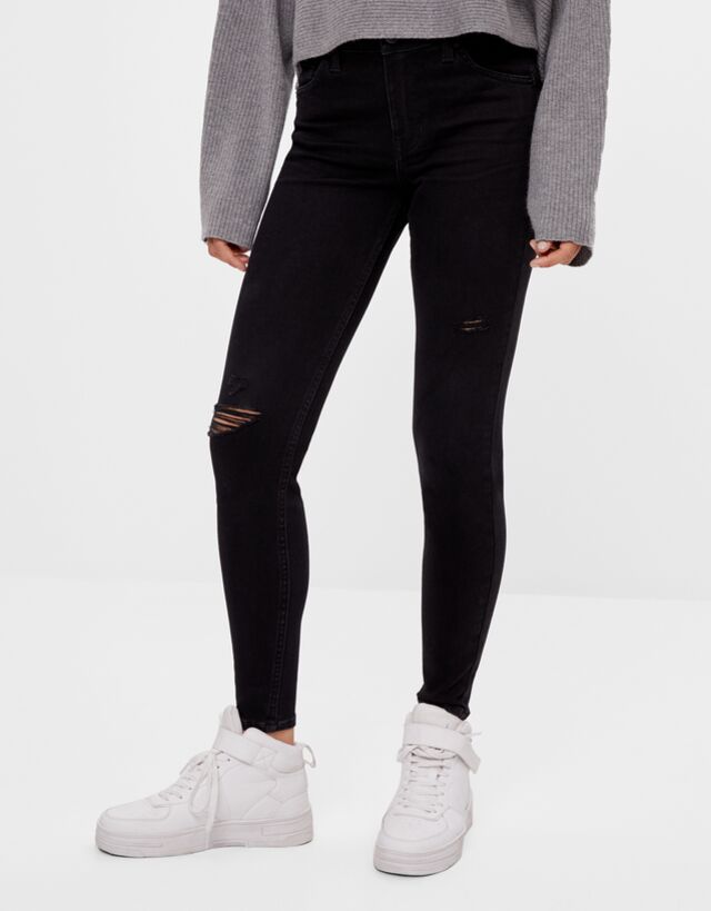 Push up skinny jeans - Denim - Woman | Bershka