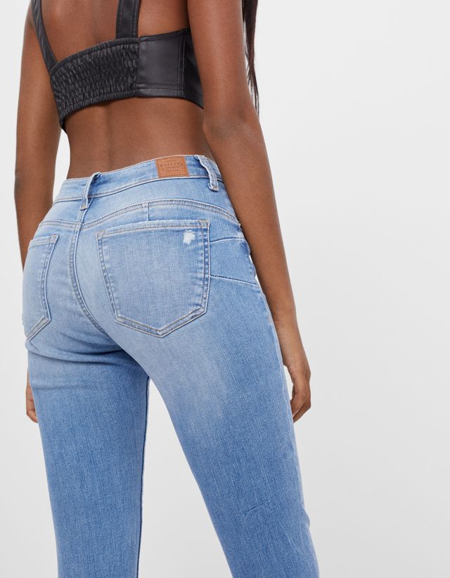 Stretchy push up jeans - Denim - Bershka Andorra
