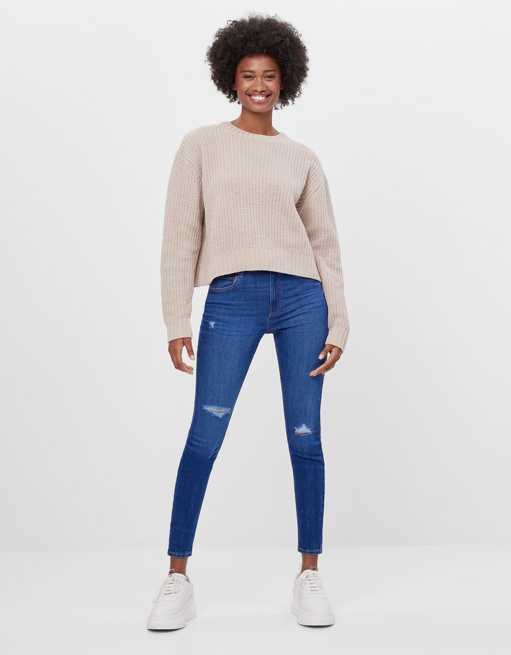 waist jeans - Denim - Bershka Russia