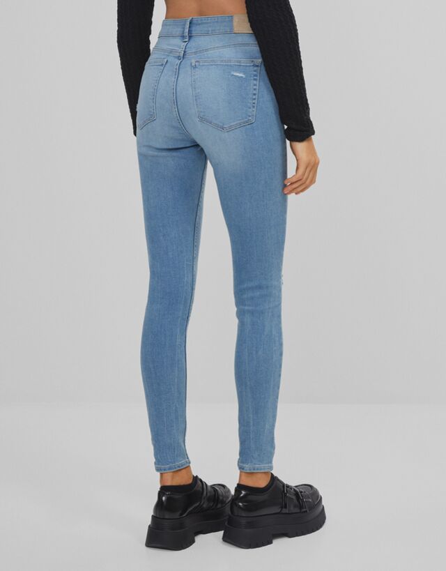 waist skinny jeans