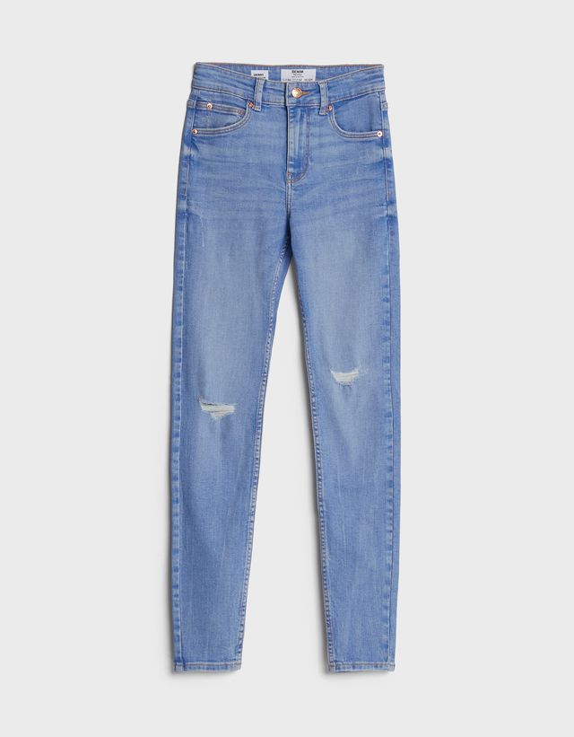 Mid waist skinny jeans - Denim - Woman 