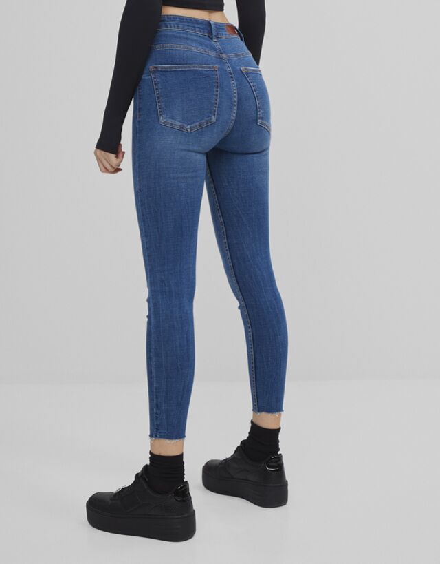 super skinny high rise bershka