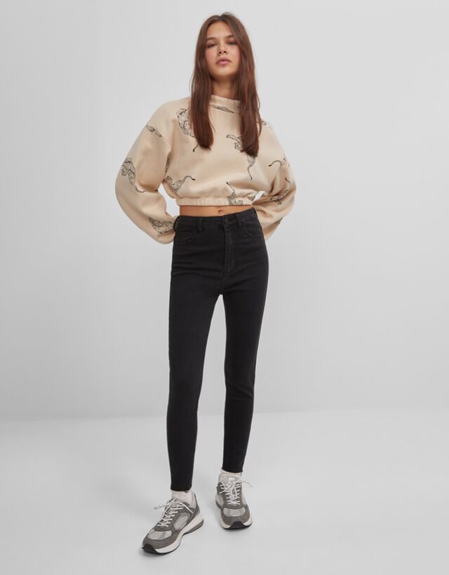 Super high waist jeans - Woman | Bershka