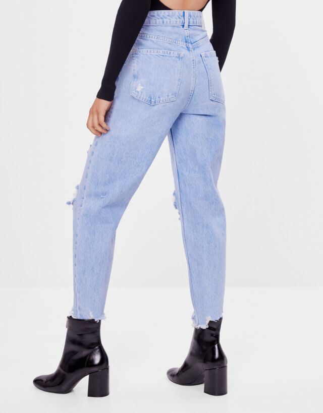 size 4 ripped mom jeans