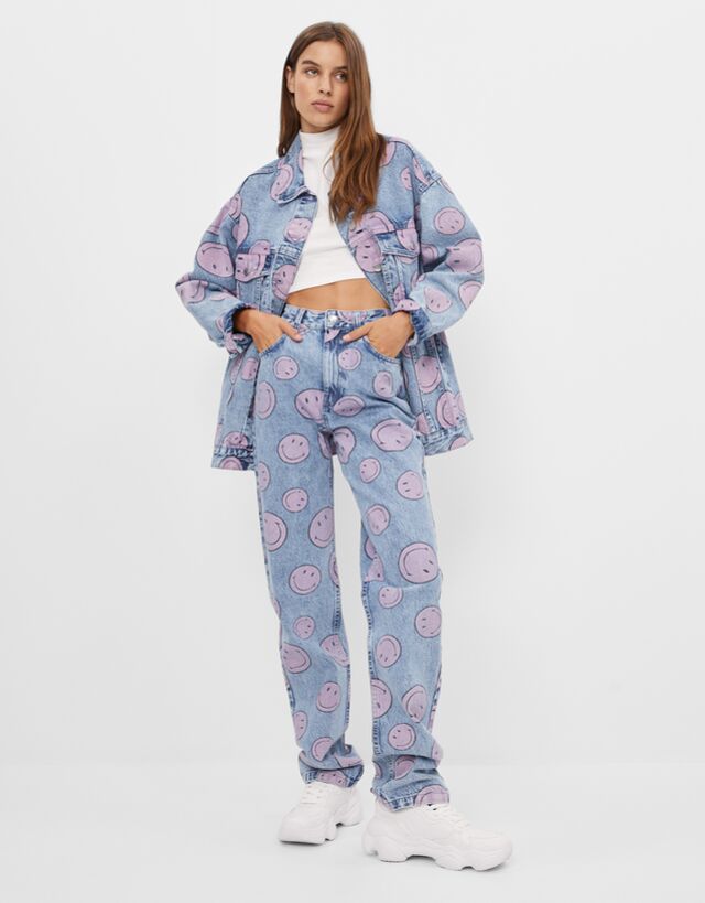Smiley pants bershka Clearance