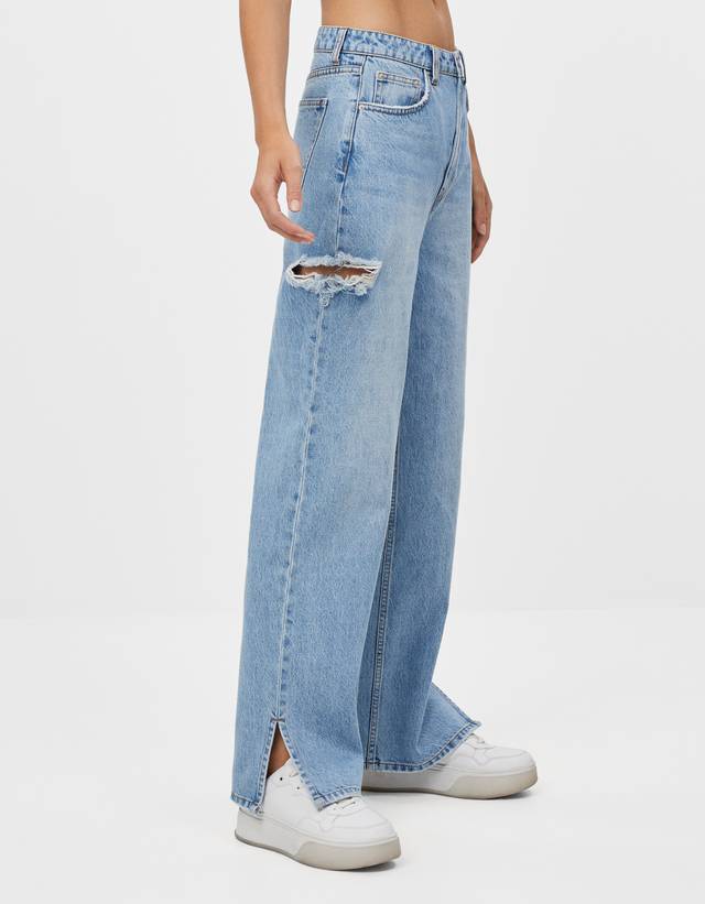 bershka straight jeans