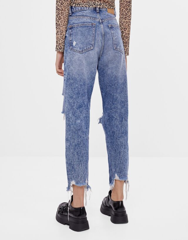 size 4 ripped mom jeans