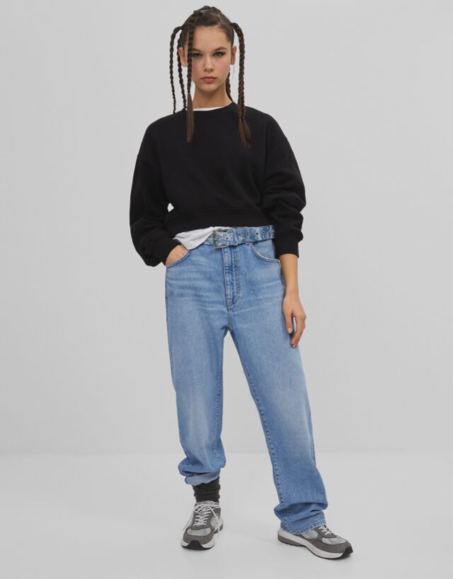 Baggy Jeans High Waist Bershka Japan