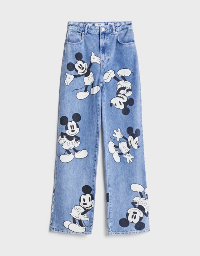 Mickey Mouse '90s jeans - Woman | Bershka