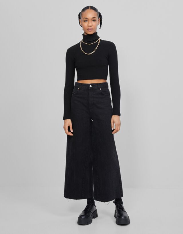 bershka culotte jeans