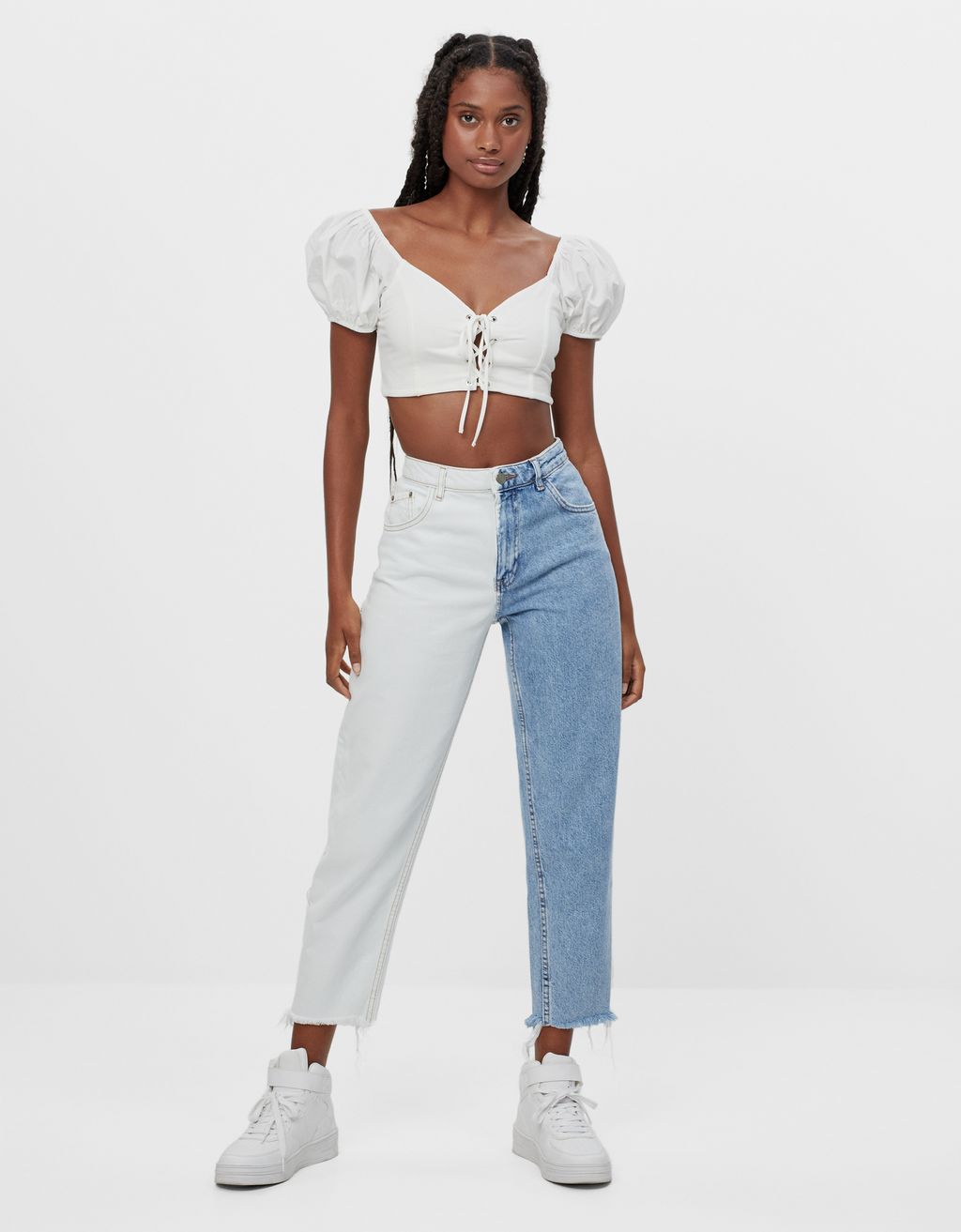 Faded mom jeans - CLOTHING - Bershka Andorra