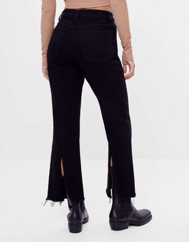 Kick Flare jeans with frayed hems 