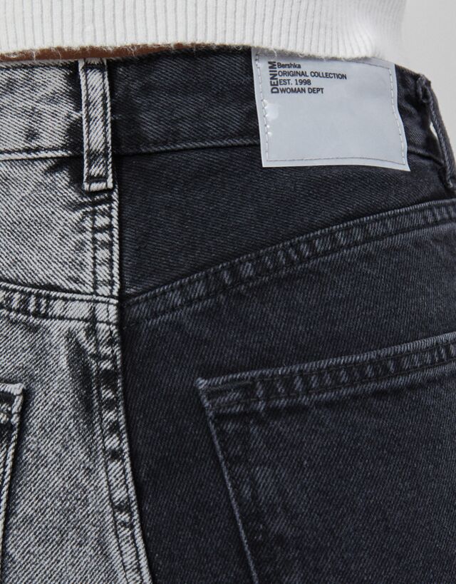 Kontrast Mom Jean Kadin Bershka