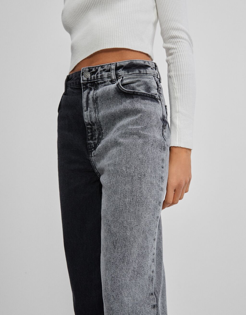 2 toned mom jeans