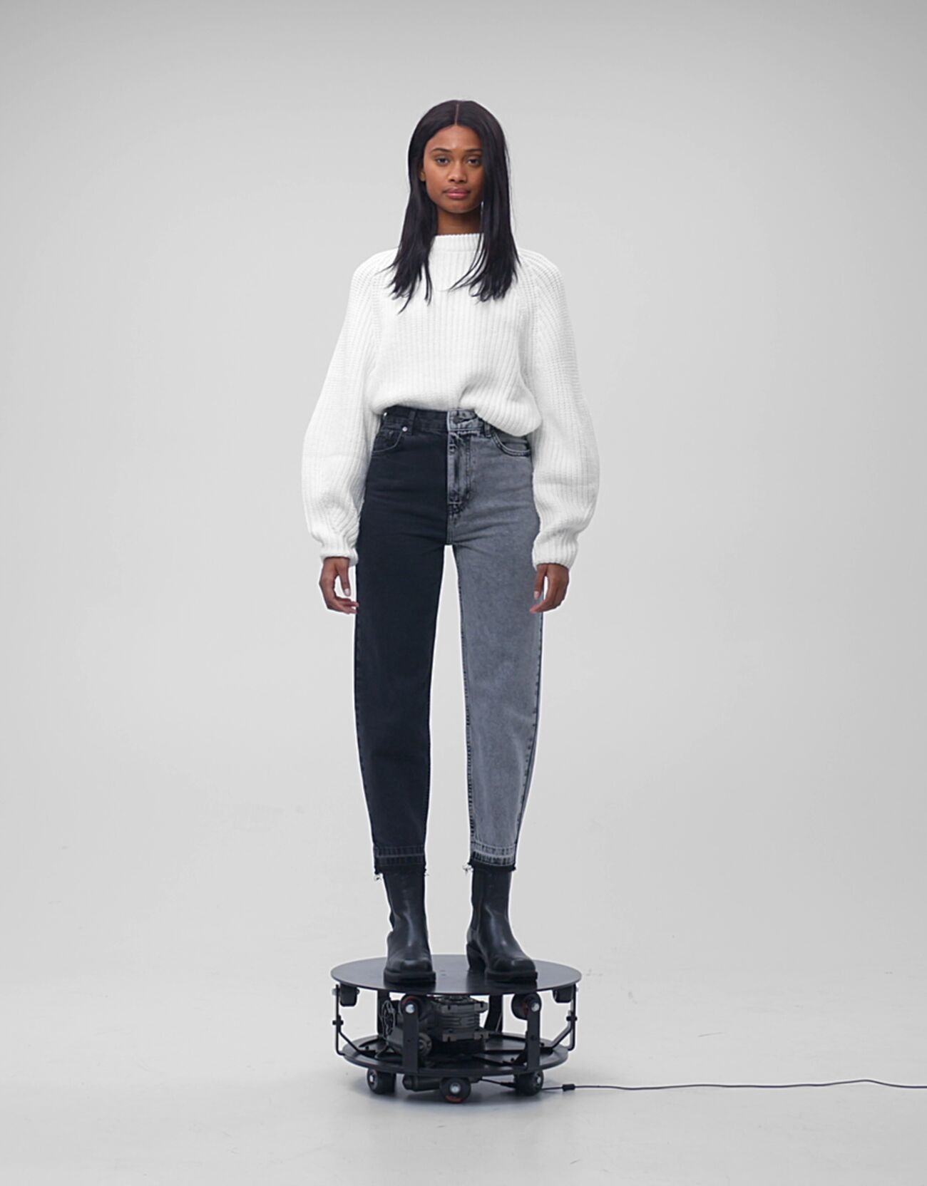 Iki Renkli Mom Jean Kadin Bershka