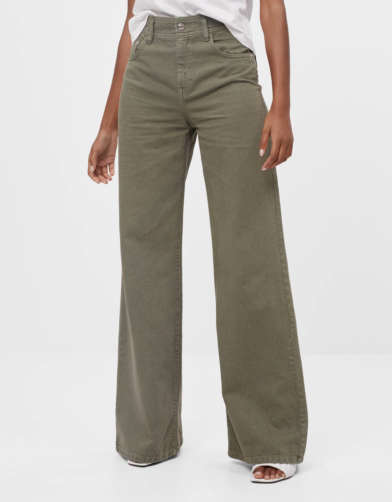 Wide-leg trousers - Woman | Bershka