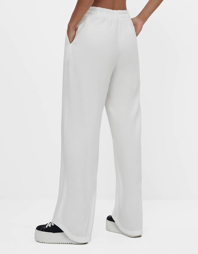 Wide-leg trousers - Woman | Bershka
