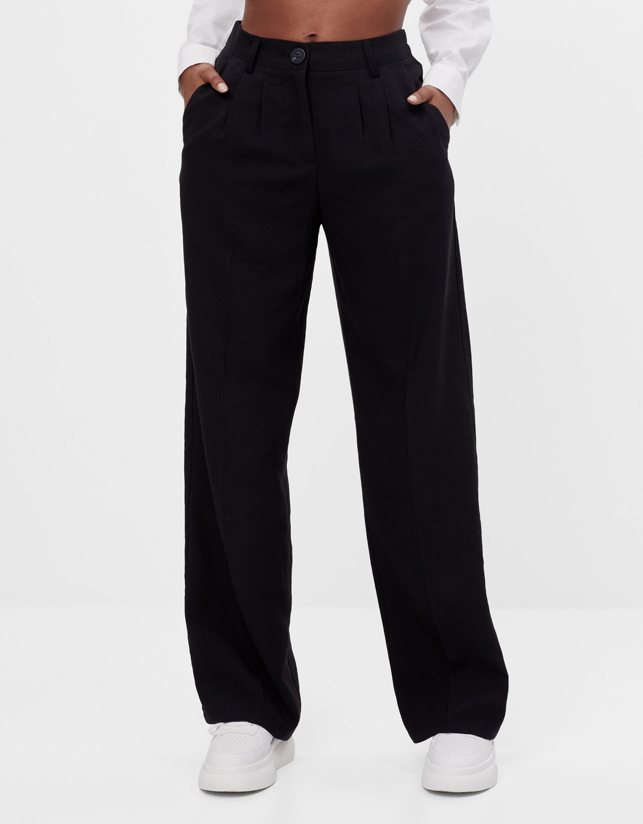 Wide leg trousers - Trousers - Woman 