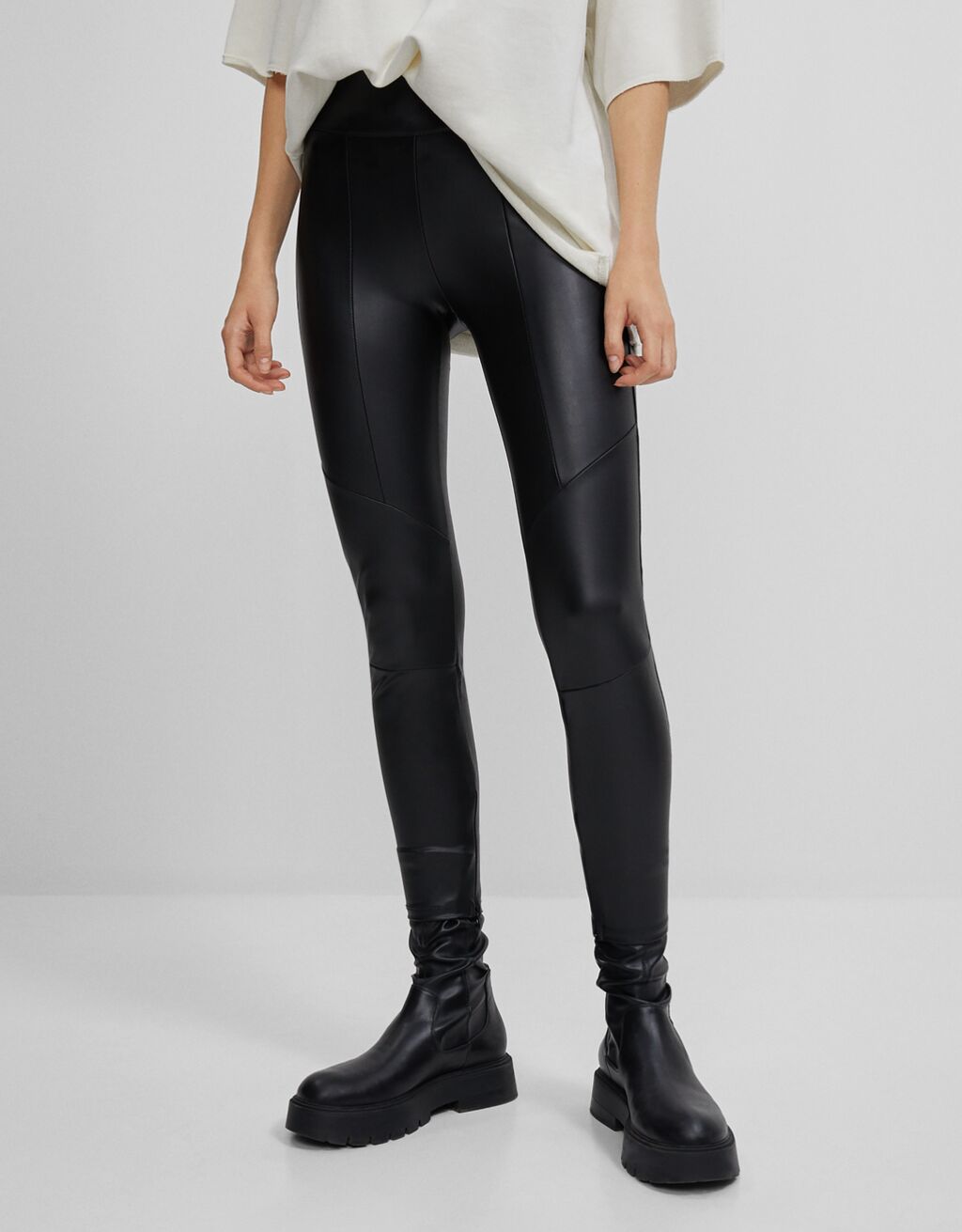 Faux leather leggings - Skinny 