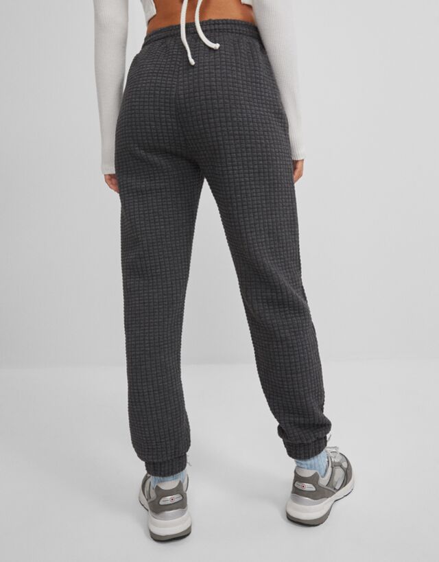 Textured jogging trousers - Trousers 
