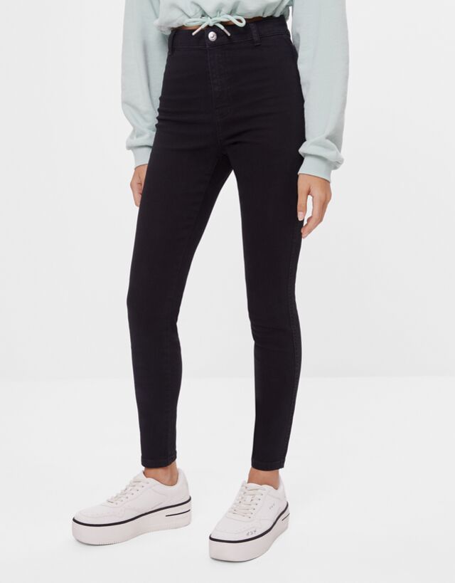 waist jeggings - CLOTHING - Bershka Andorra