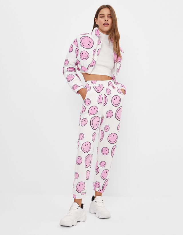 Smiley joggers - Woman | Bershka