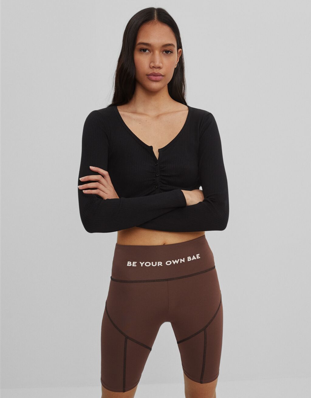 Cycling shorts with slogan - Shorts and Bermudas - Woman