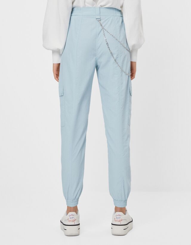 bershka blue joggers