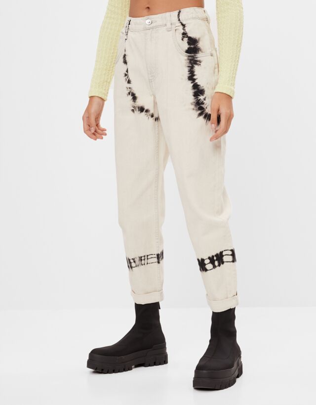 Tie-dye trousers - Woman | Bershka