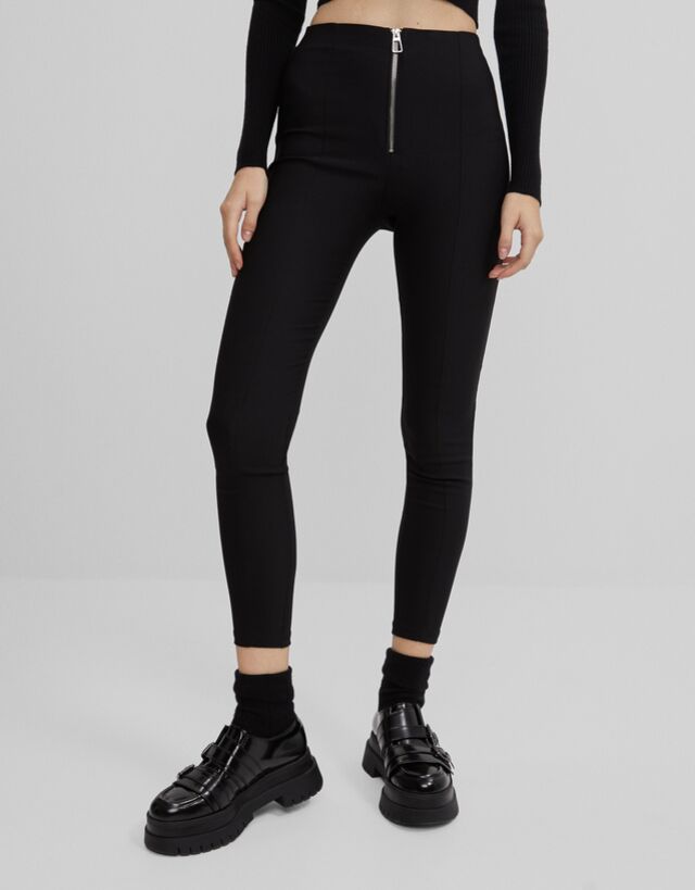 Leggings tailoring cremallera - Mujer | Bershka
