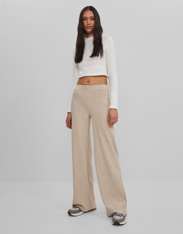 Wide-leg trousers - Women | Bershka