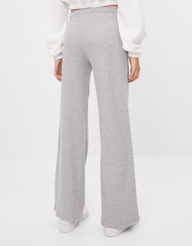 Floral print wide-leg trousers 