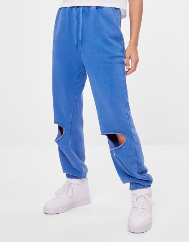 bershka velour jogger