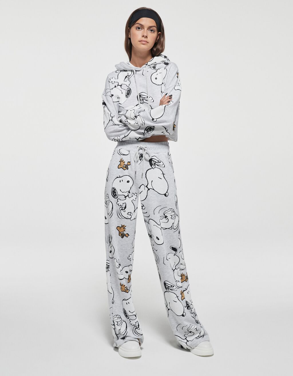 Wide-leg Snoopy trousers - Printed 