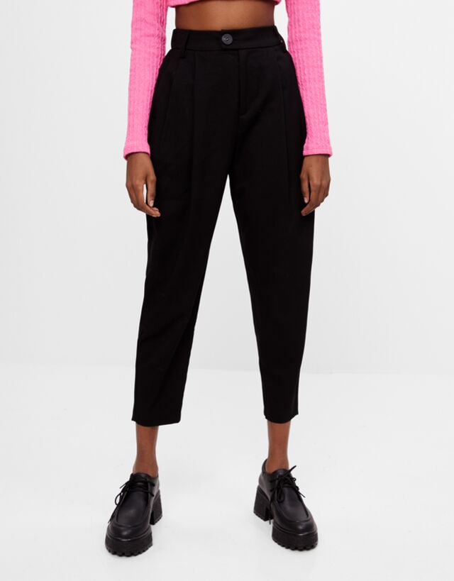 Carrot fit trousers - Trousers - Woman 