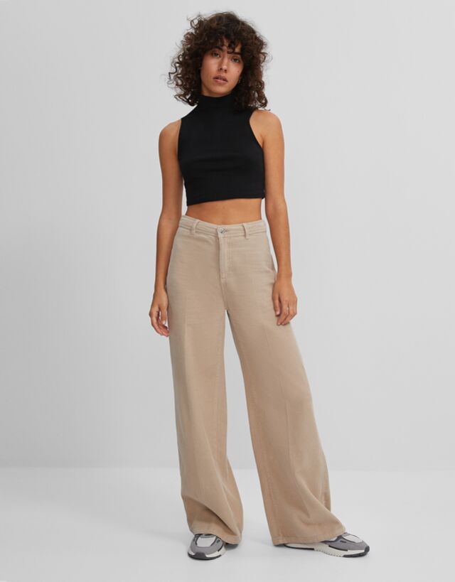 Bershka corduroy trousers Clearance