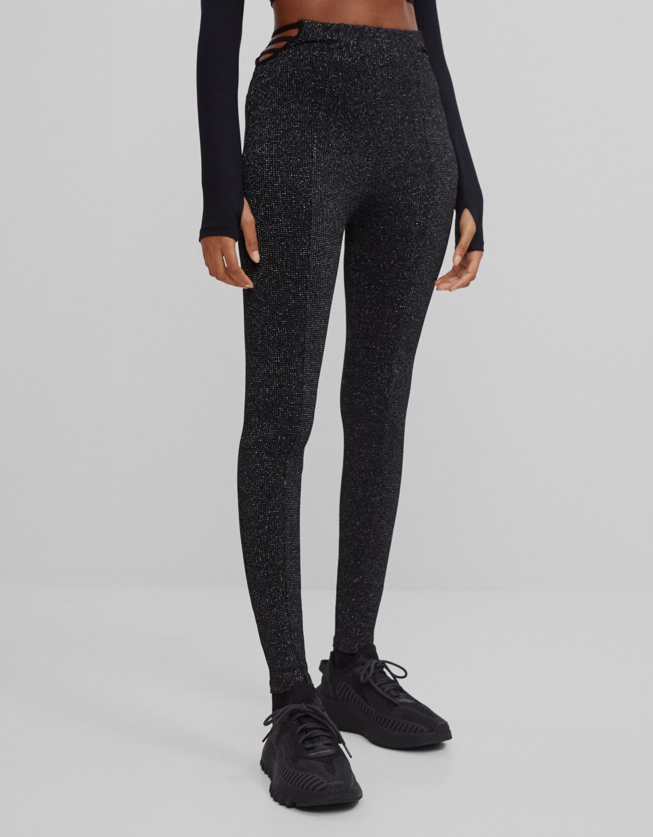 metallic leggings