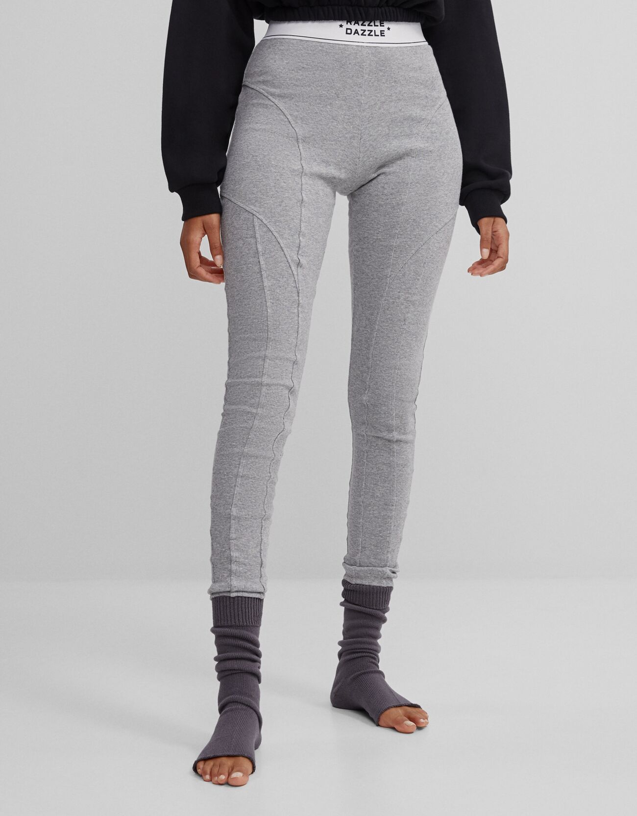 Ribbed leggings - Trousers - Woman 