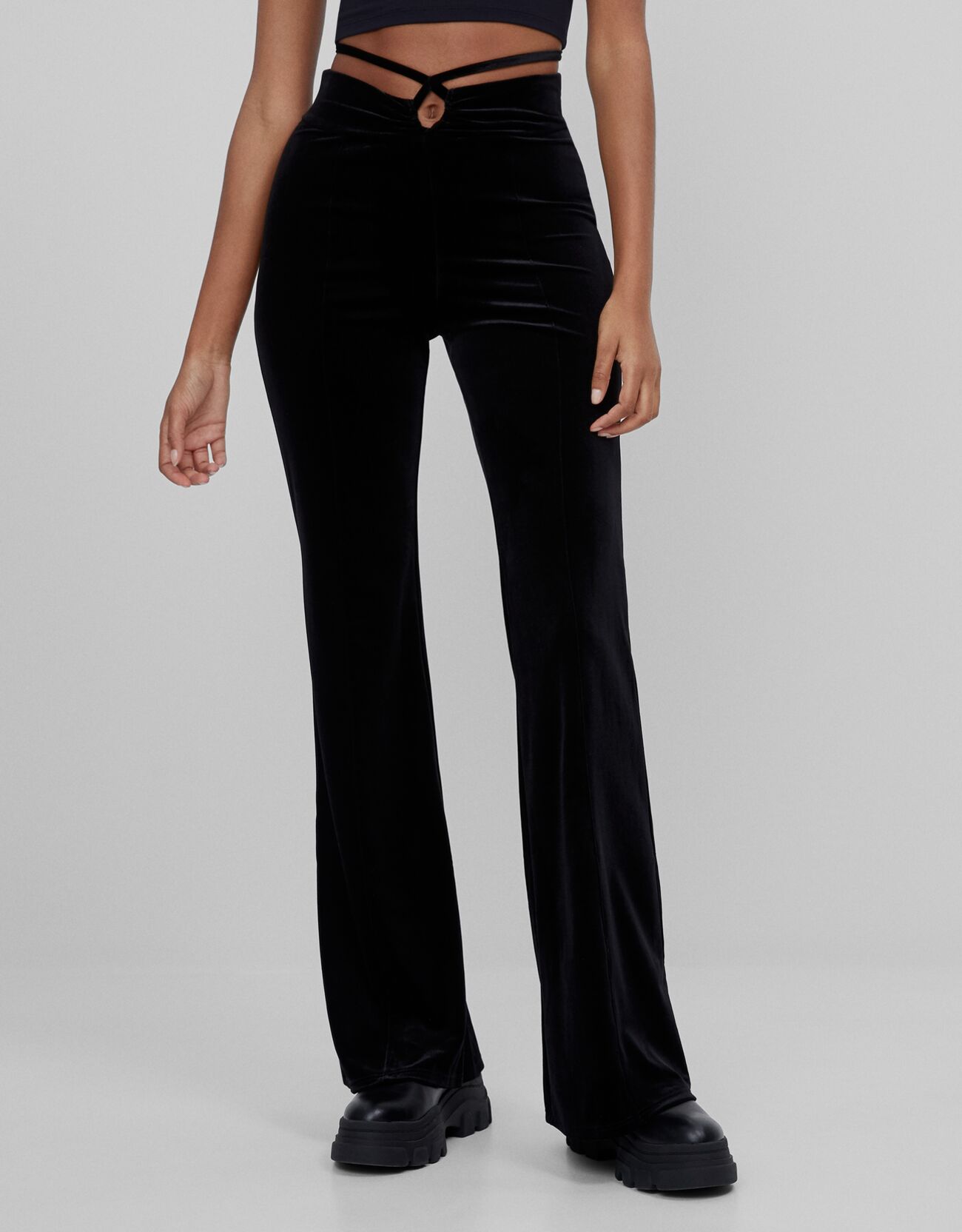 velvet flare pants