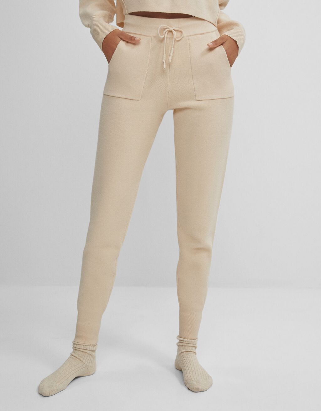 Knit joggers - New - Bershka Italy
