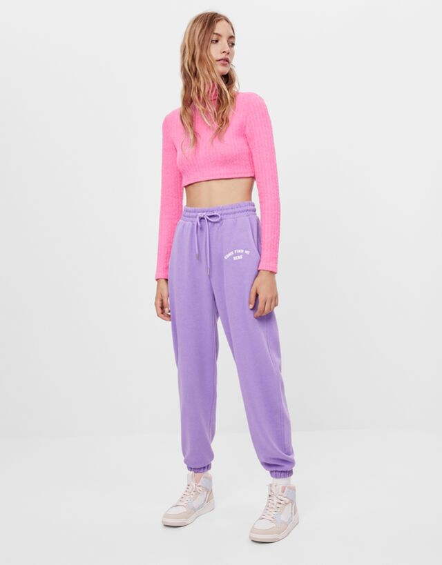 Plush jersey jogging trousers 