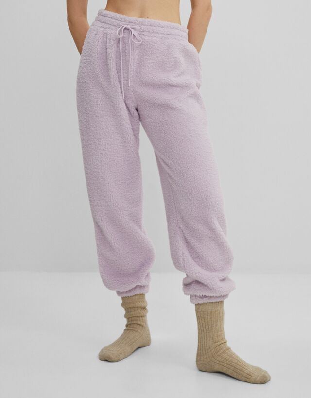 bershka purple joggers