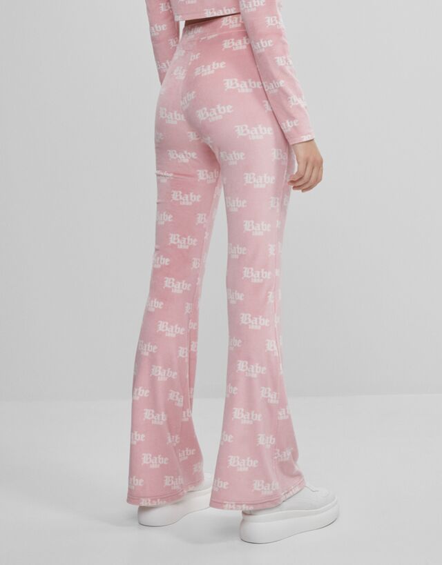 Babe print trousers - Woman | Bershka